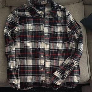 GAP , men’s small flannel, plaid shirt.